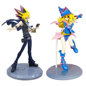 Anime Yu-Gi-Oh!Duel Links Yami Yugi Yugi Muto Black Magician Girl Mana 21CM PV Action Figures Model Anime Cartoon Model Toy Gift