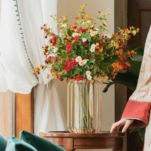 Luxurious Small Rose Artificial Flower Bouquet Simulation Flower Decorative Table Centerpiece Living Room Decoration Props