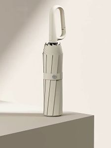 UPF 50+ Folding Umbrella Large Size Sunshade Fully Automatic Umbrella Thickened Black Rubber Sunshade Ring Buckle