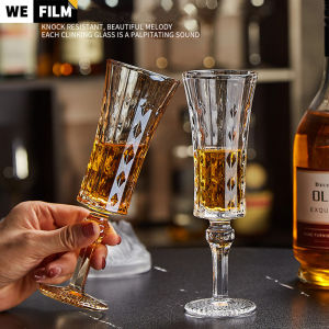 Europe Style Crystal Glass Retro Carved Luxury Goblet Diamond Wine Cups Champagne Glasses Bar Party Hotel Home Drinking Ware