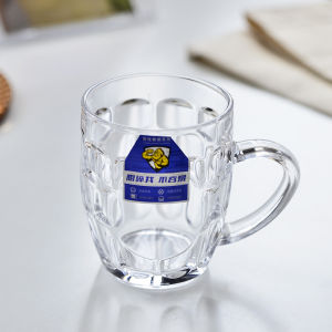 Thickened Tempered Glass Beer Cup Heat Resistant High Temperature Proof Beer Drinking Cup with Handle for Home And Guest Use