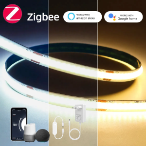Zigbee Smart COB LED Strip Light APP/Voice Control Time Setting Work With Zigbee Hub Gateway Alexa Google Assistant SmartLife