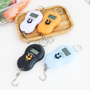 Pocket Portable 50kg/10g LCD Digital Scale Electronic Hand Held Hook Belt Luggage Hanging Scale Backlight Balance Weigting (1pcs Random Color)