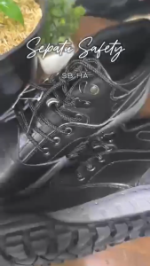 Nukus Sepatu Pria Safety Boots Tali Hitam - SB HA