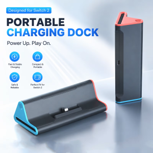 The Switch 2 Docking Station & Hub HDMI TV Converter 4K 60Hz with Fast Charging Switch2 Adapter & Gaming Accessory base