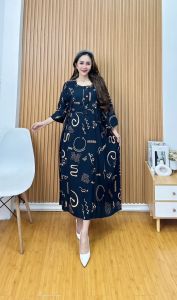DRESS CHIBI SULTAN 3/4 BAHAN RAYON PREMIUM - DASTER KEKINIAN TERBARU 2024 - BY MURADHA.ID