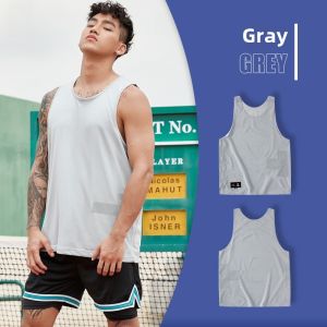American Sports Basketball Vest Mens Grass Brand Jersey Shooting Training Wear Black Mesh Quick-Drying Fitness Waistcoat Top