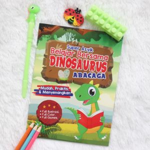 CKLIK MEDIA: BUKU ANAK | SUPER ASYIK BELAJAR BERSAMA DINOSAURUS ABACAGA