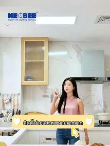 Neobee โคมไฟดาวน์ไลท์ LED ติดเพดาน สแน็ปอิน แสงขาววอร์ม รุ่น NB-APN บาง เรียบ ติดั้งง่าย ถนอมสายตา