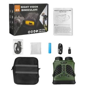 Hot Sell 2.5K Night Vision Binoculars Night Vision Goggles with 3" Large Viewing Screen 8X Optical Zoom Can Video Rechargeable
