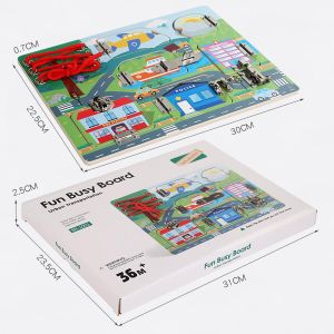 Busy Board Toy Learning Educational Montessori Sensory Toys For 2-5 Years Old Boy Girl Toddlers Animals Space Activity Board Toy