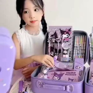 [SG Stock] Cute Printed Stationery Gift Set with Storage Case Complete Stationery Supplies for Students and Fans