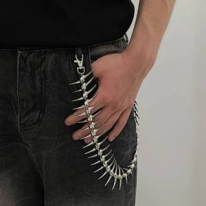 Ingemark | Ingemark Hip Hop Punk Rock Metal Metal Pants Keychain Men Exaggerate Rivet Trousers Jeans Pants Chain Steampunk Jewelry 2026 New