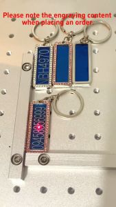 Private Custom Laser Engraved Car & Motorcycle Plate Number Stainless Steel Anti-lost Keychain Gift