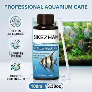 Aquarium Fish Tank Methylene Blue Water Care Anti Ich White Spot Fungus Disease Remedy Safe For Tropical Freshwater Fish Healing
