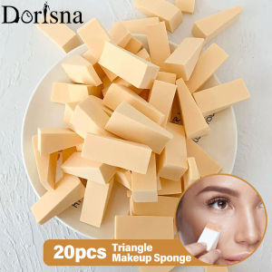 Dorisna 20 cái/bộ tam giác mềm miếng bọt biển trang điểm kem che khuyết điểm kem nền cho mặt kem bột pha trộn bôi Nhọ mút xốp mỹ phẩm công cụ