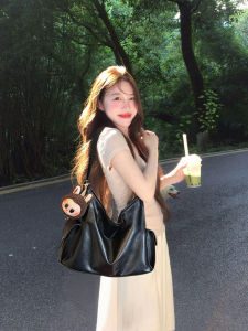 Womens Soft Leather Tote Bag Commuter Underarm Bag Large Capacity 2025 New Style Luxury Minimalist High-End Feelings Handbag