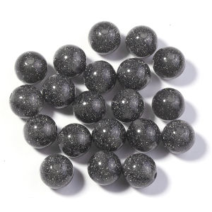 20pcs/lot Colorful Gypsophila Resin Beads Sparkle Round Loose Beads For Jewelry Making DIY Necklace Bracelet Accessories