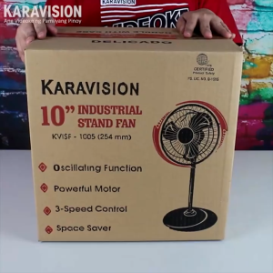 Karavision Industrial Stand Fan 10" Metal Blade KVISF-1005