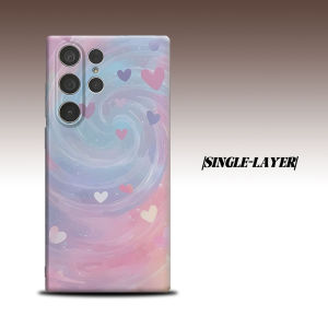 BILIBILI | Pastel Heart Galaxy Swirl For Samsung Galaxy S26 S25 S24 A56 A36 Dual Layer Luxury Fashion Full Lens Protective Case