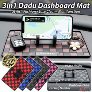 Dadu 3in1 Dashboard Mat Multifunction Car Temporary Parking Number Phone Holder Stand Non-slip Tray