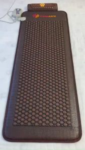 Thảm/Nệm đá nhiệt nóng Fanocare đá mắt ngọc dày khắc chữ KT 60x160cm (Tặng quà)