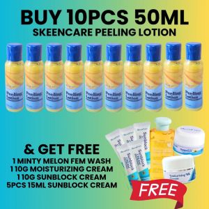 Buy 10pcs 50ml Peeling Lotion Get 1 Free (MIntyMelon 10gMmc10gSbc5pcs 15ml Sbc)