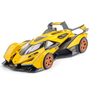 1:32 Scale Lambo V12 GT Alloy Car Model Diecast Car Sound Light Car Lovers Collection Kids Birthday Gift Metal Boys Toys