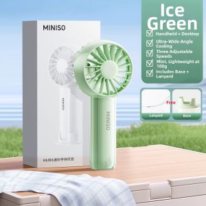 Miniso | Portable Silent Mini Fan With Long Battery Life For Desk And Room Use