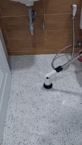 Garansi 1 Tahun 2500mAh Sikat Elektrik Brush Dengan Pegangan Baterai Sikat Kamar Mandi Elektrik Toilet Sikat Pembersih Kepala sikat