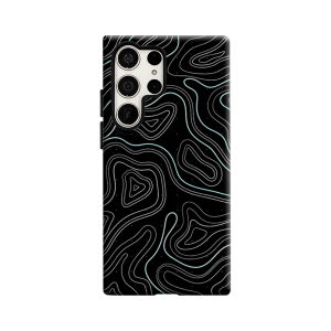 Potdemiel | Glow Topographic Line Phone Case for Samsung Galaxy S26 S25 Ultra S24 S23 Ultra Plus Shockproof Double Layer Tough Back Cover