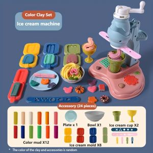 Ice Cream Play Dough Set - Vibrant Colors & Accessories Creative Birthday Gift for Girls & Boys