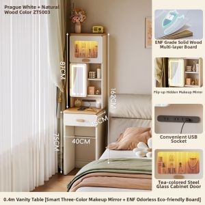 HETU | Luxurious Small Space Friendly Vanity Table Storage