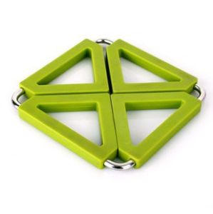 Thick Square Nordic Style Kitchen Heat Insulation Pad Silicone Steel