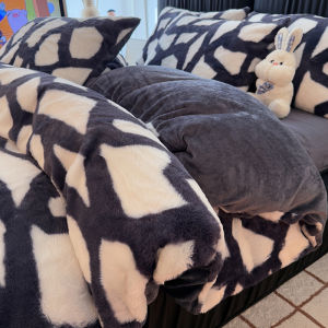 MINGSHA | Warm Fluffy Thick Rabbit Fur Bed Cover