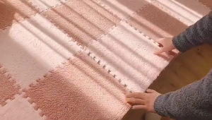 SG [READY STOCK] Plush Puzzle Foam Floor Mat for Kids/Plush floor mat/Spliced floor mat/Plush Spliced floor mat