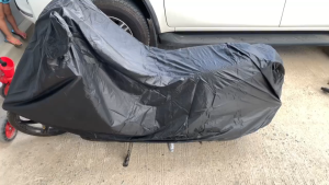 ROS HONDA SONIC Motorcycle Cover Universal Fit AKIOKI Motor Cover Black With Shoe Wipes & Storage Bag