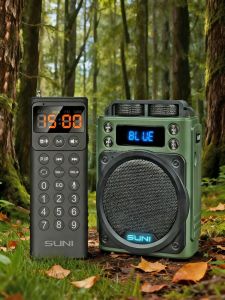 Outdoor Wireless Loudspeaker SUNI MS32 Remote Control Card Insert Large Volume Mini Cannon Portable Outdoor Sound System
