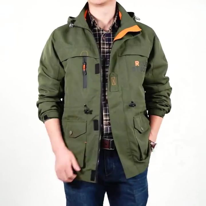 TECTOP Plus Size Military Bomber Jacket Men Autumn Quick Dry Multi