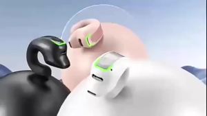 Bone Conduction Headphones Bluetooth 5.3 Ear Clip Lightweight Business Sports Earphone