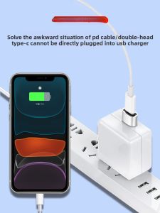 USB to Type-C Adapter Head Fast Charge Converter for 1312 Flat 14 Mobile Phone PD Fast Charging Plug Converter