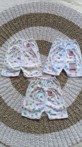 Promo 6 & 12 pcs Celana Pendek Celana Segi Bayi Usia 0-6 bln Full Motif