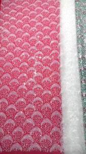 African French Beaded Lace Fabric with 3D Sequins High-Quality Embroidered Tulle for Nigerian Style Party Dresses Sewing