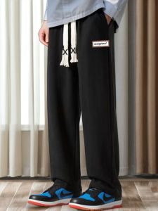 Quần Ống Đứng Nam Dáng Rộng Phong Cách Hàn Quốc Quần Ống Rộng Cỡ Lớn Quần Dài Thường Ngày Quần Dài 9 Điểm