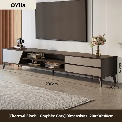 OYIla | Modern Compact Storage TV Stand for Small Spaces Living Room with Coffee Table
