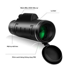 Kính Thiên Văn Độ Phân Giải Cao 42mm Dành Cho Chụp Ảnh Điện Thoại Di Động Ngắm Cảnh Buổi Hòa Nhạc Kèm Chân Máy - Độ Phóng Đại 8x Lăng Kính BAK4
