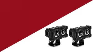 Đèn Pha LED Hai Màu Cho Xe Máy Đèn Sương Mù Mini Đèn Tín Hiệu Phụ Trợ Đèn Pha Đa Năng 6000K Đèn Chiếu Sáng Xe Máy