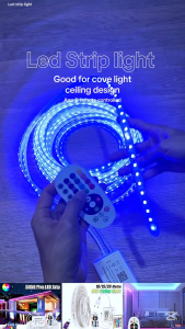 [Support Lalamove Bulk Order] Super Bright RGB Strip Light SMD 5050 Outdoor Waterproof Flexible LED Light Strip Remote Control Change Color Dimmable Smart Bluetooth App Music Sync Timed Home Ceiling Cove Decoration