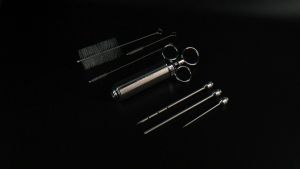 Jarum Suntikan Kalkun Bumbu Barbekyu Stainless Steel 1 Set Untuk Makanan Yang Lebih Beraroma