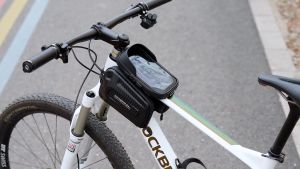 ROCKBROS vỏ cứng đầu xe đạp Túi hình ống chống sốc công suất lớn đa chức năng Giá để điện thoại 2 trong 1 nhạy cảm màn hình cảm ứng Ống khung túi hình ống Túi đi xe đạp thiết bị